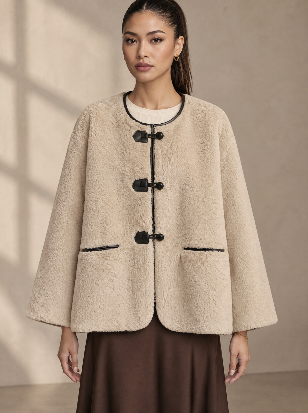 Warm editorial room · Soft sophisticated / old money As Pictured bust to thigh