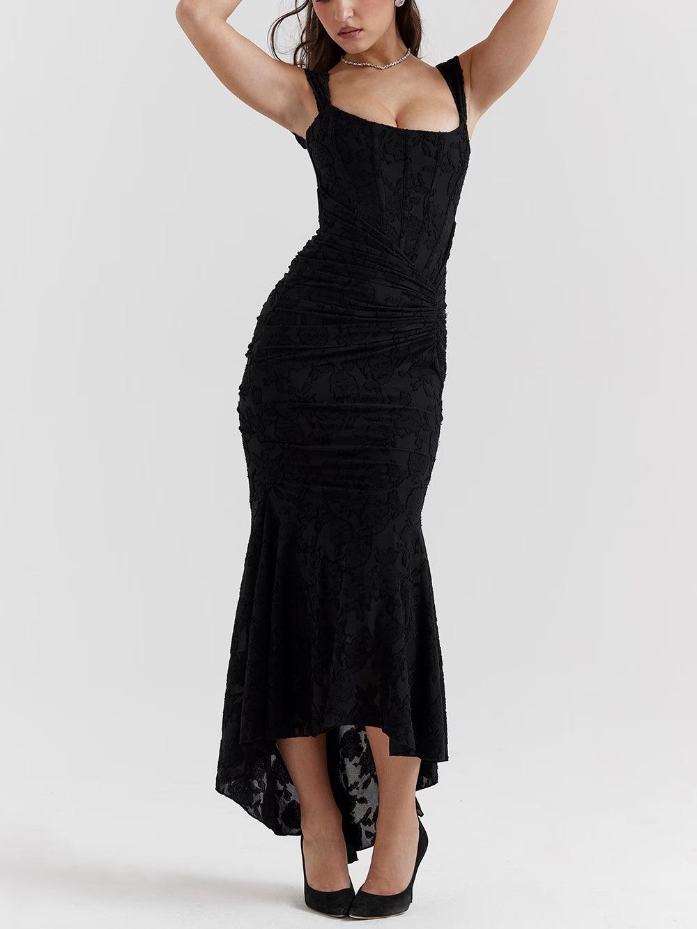 Women's Maxi Dress with Romantic Floral Print