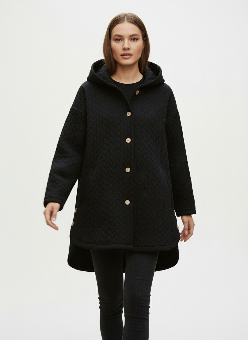 Ilsa - Cable Knit Quilted Jacket