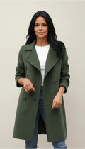 Hollis - Double-Breasted Notched Lapel Coat