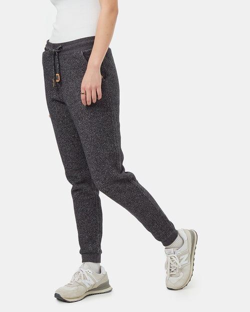 Cassian - Marled Black Jogger Sweatpants