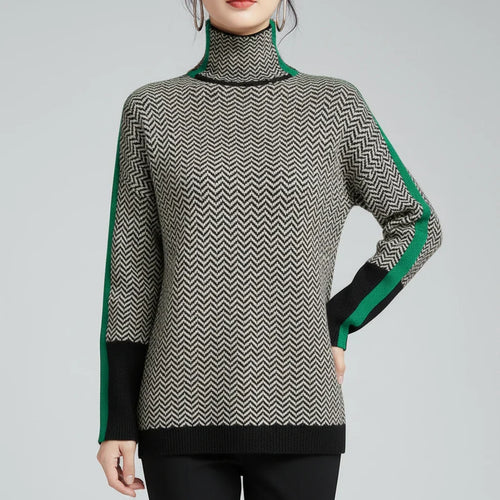 Ardea - Chevron Turtleneck Sweater