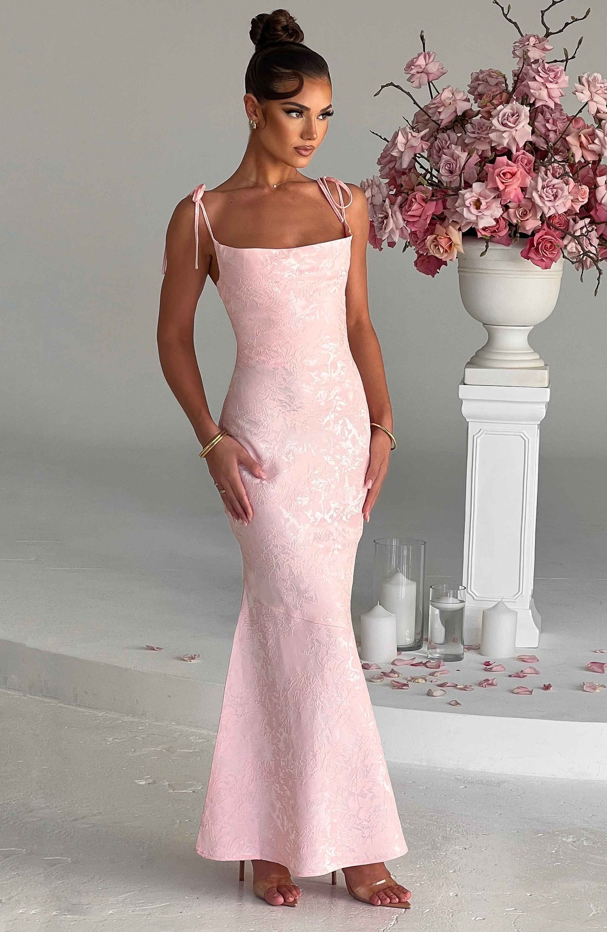 Elwyn - Floral Jacquard Maxi Dress