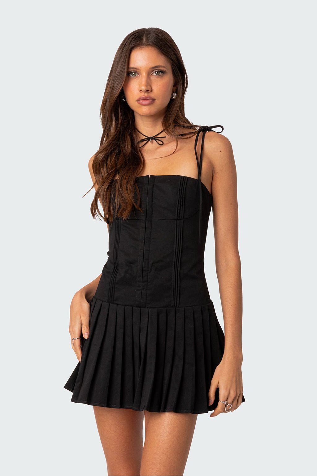 Nadia - Pleated Corset Mini Dress