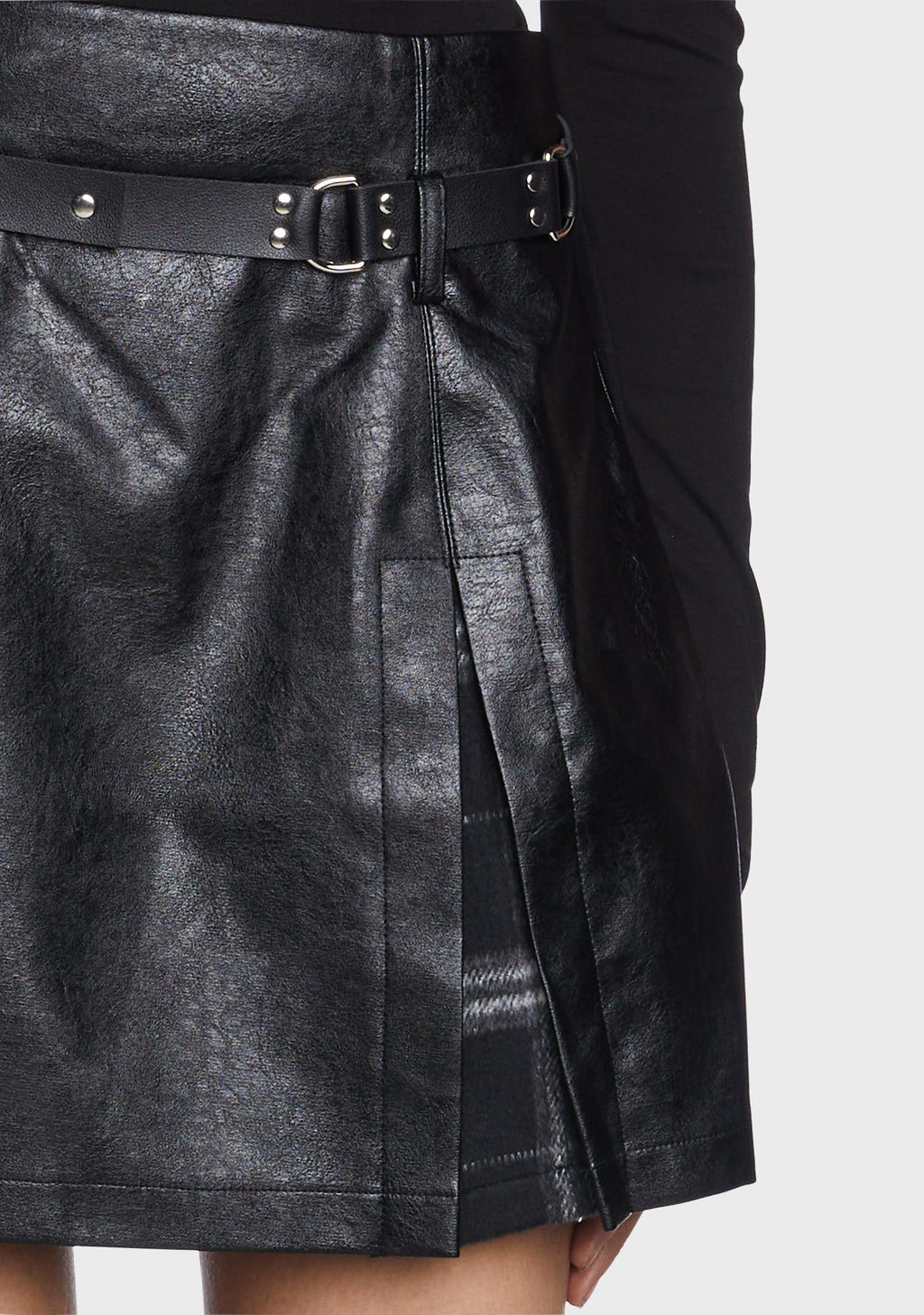 Vaelin - Plaid Side Slit Skirt