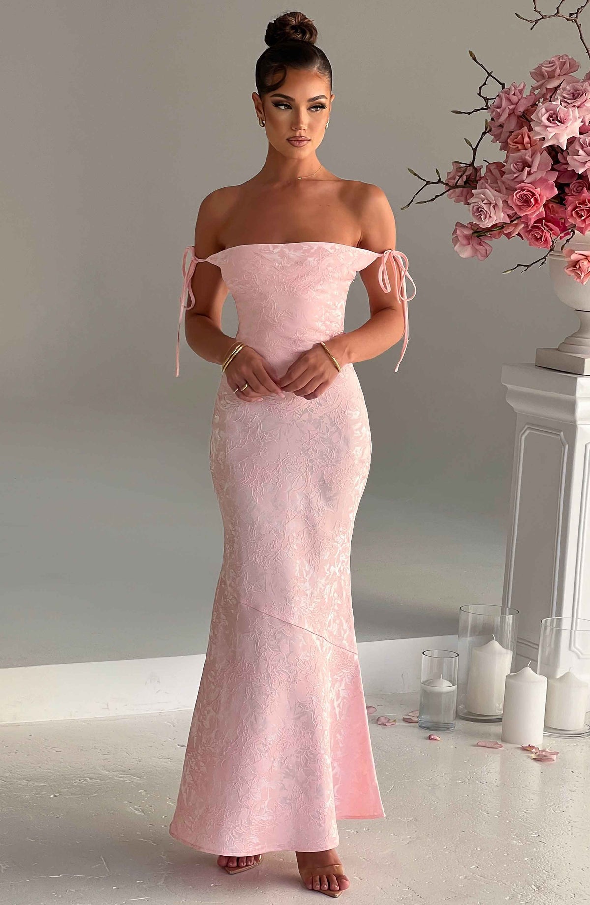 Elwyn - Floral Jacquard Maxi Dress