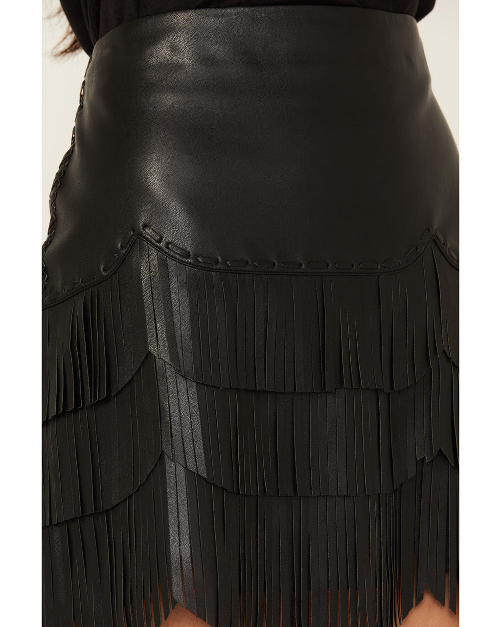 Reyna - Tiered Fringe Mini Skirt