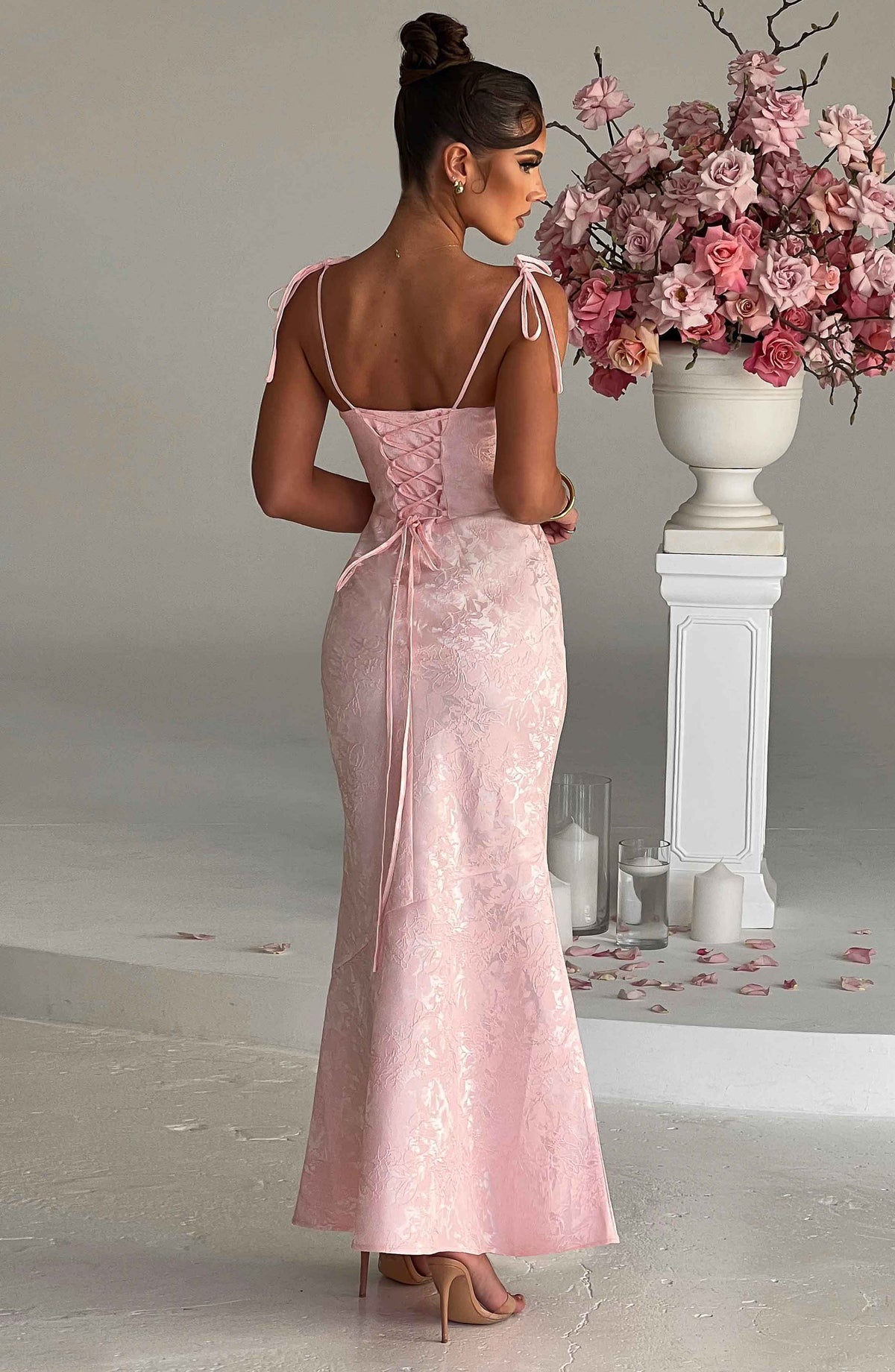Elwyn - Floral Jacquard Maxi Dress