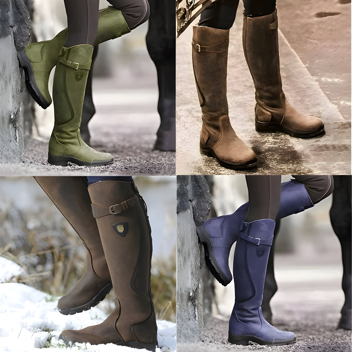 Women's Flat Ankle Boots with Buckle Detail, Round Toe and Riding Style for Comfortable Everyday Wear and Casual Looks
