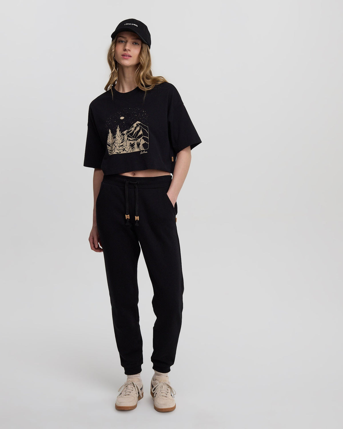 Quenby - Black Fleece Jogger Sweatpants