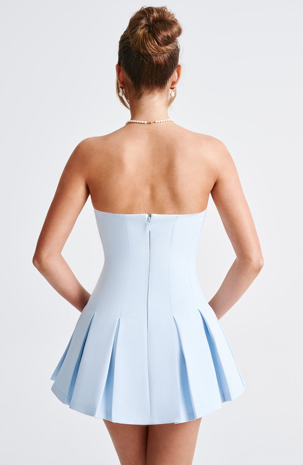 Lirien - Blue Strapless Mini Dress