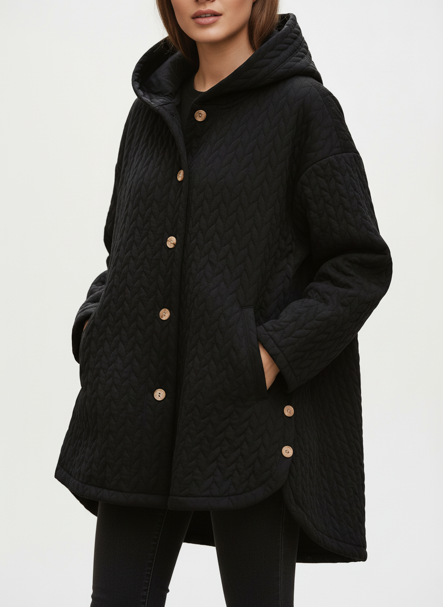 Ilsa - Cable Knit Quilted Jacket