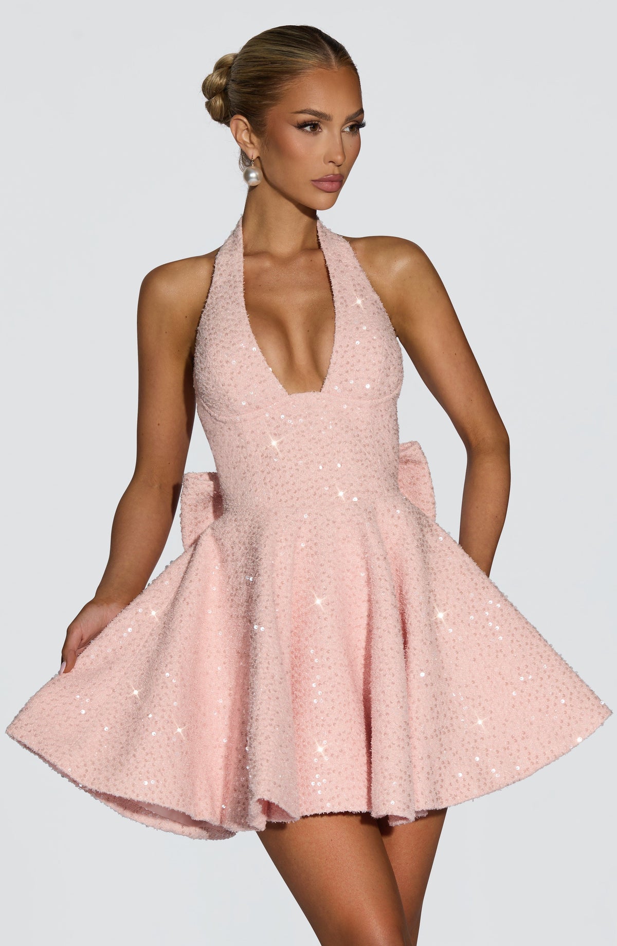 Calloway - Sequin Tweed Mini Dress