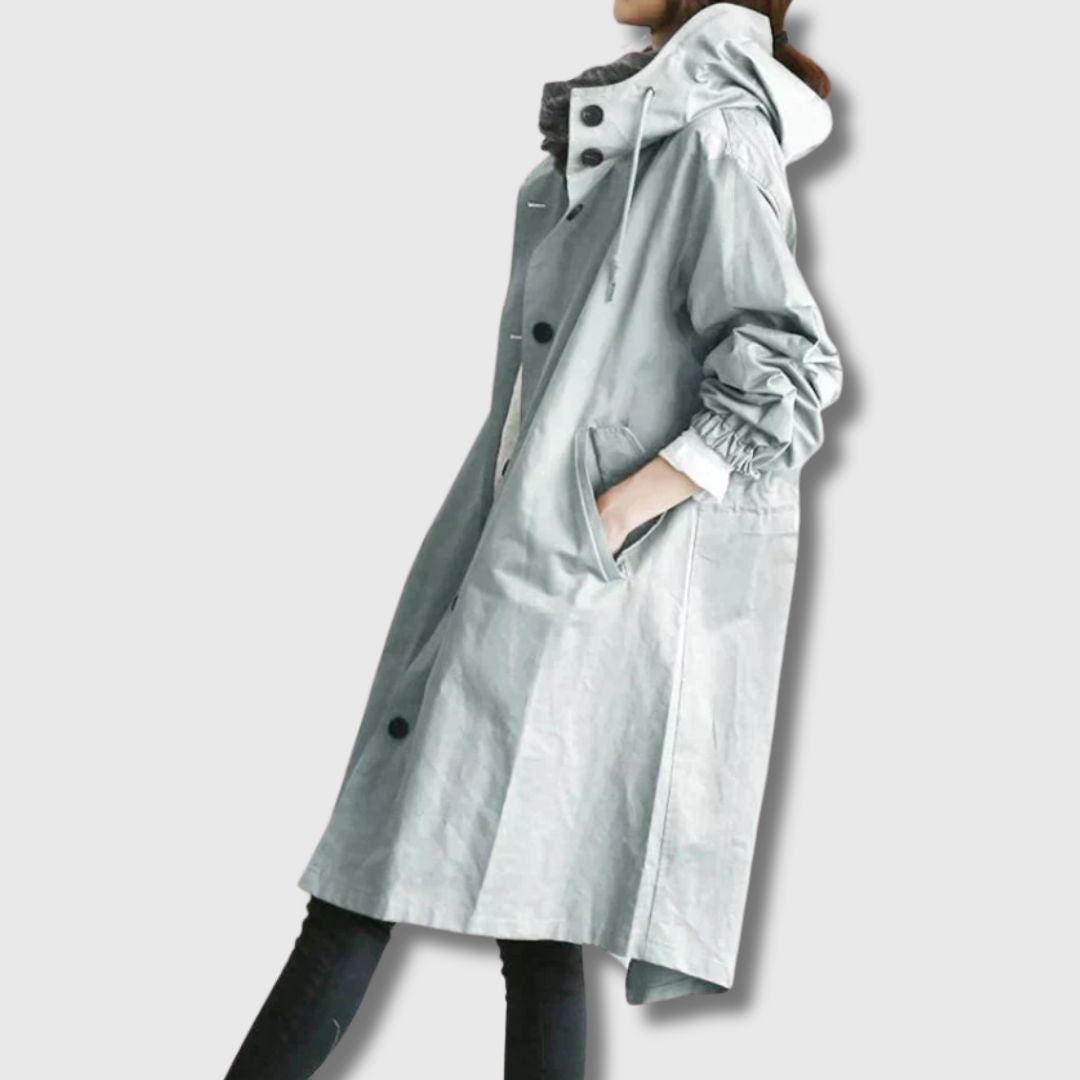 Unisex Classic Trench Coat with Knee-Length Cut