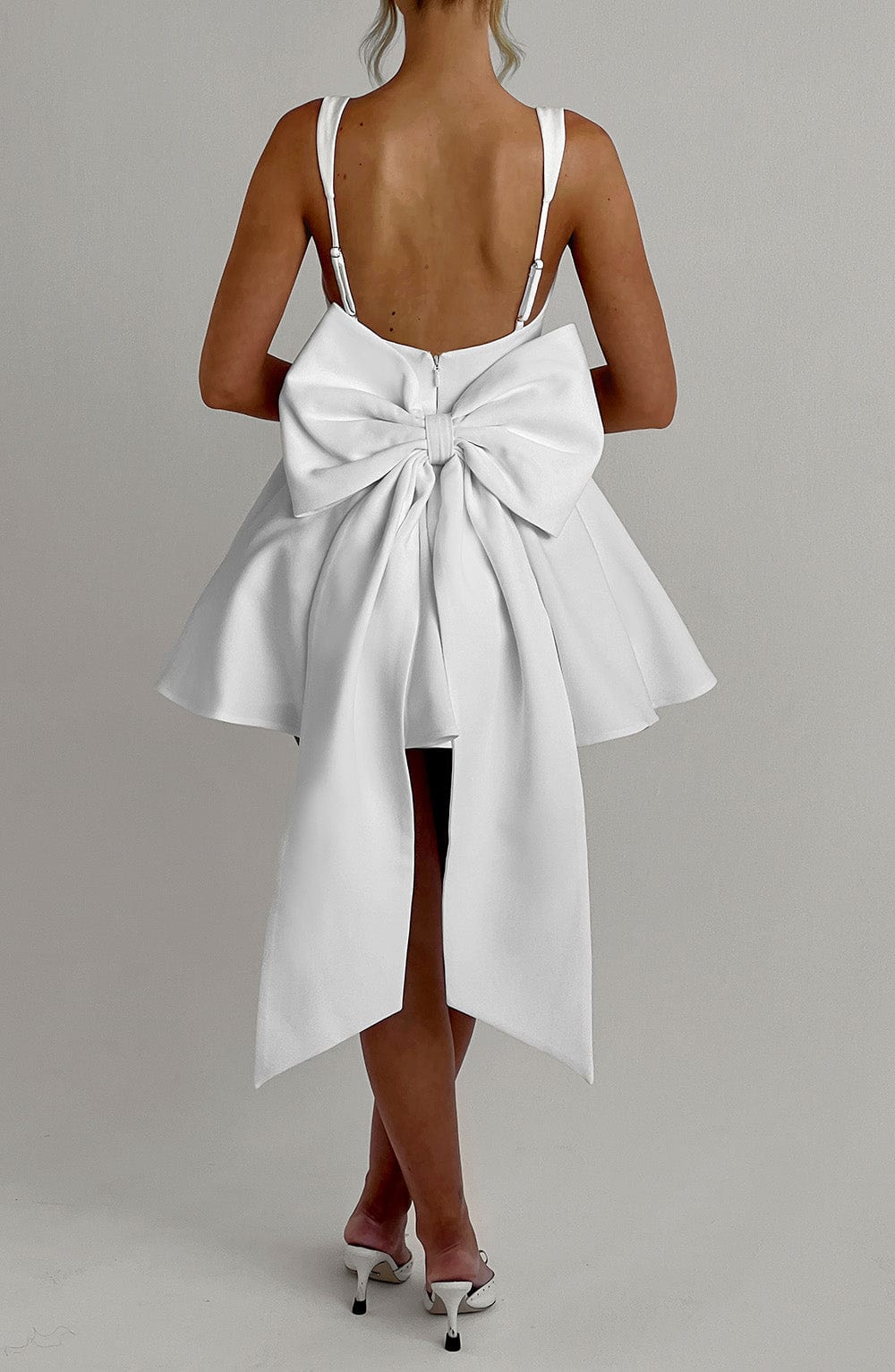 Ingrid - Ivory Tulle-Lined Mini Dress