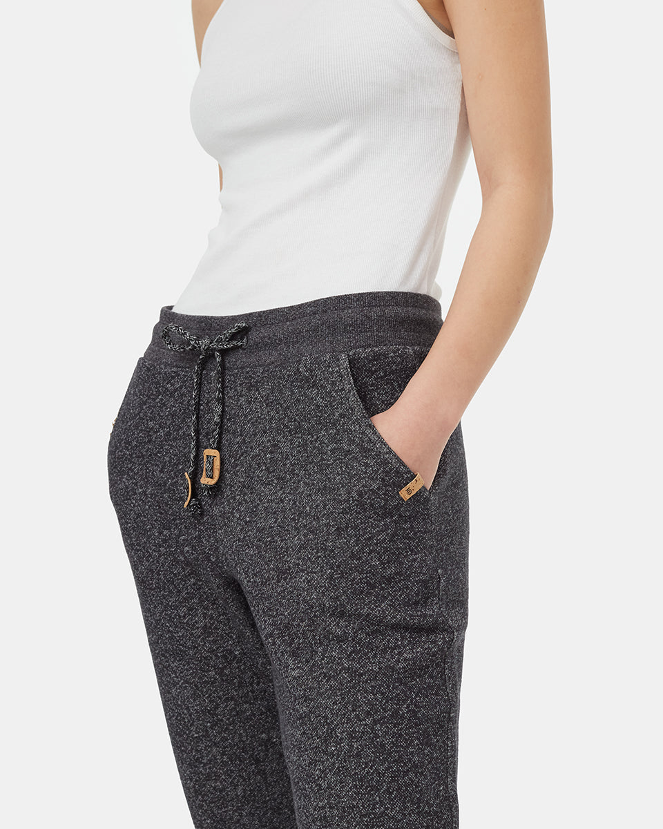 Cassian - Marled Black Jogger Sweatpants