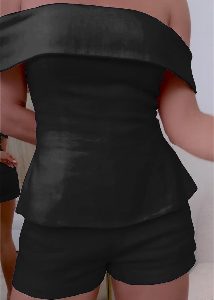 Women's Two-Piece Clothing Set with Cropped Top and Pants
