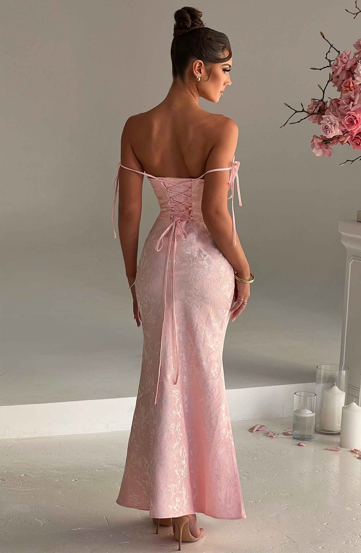 Elwyn - Floral Jacquard Maxi Dress