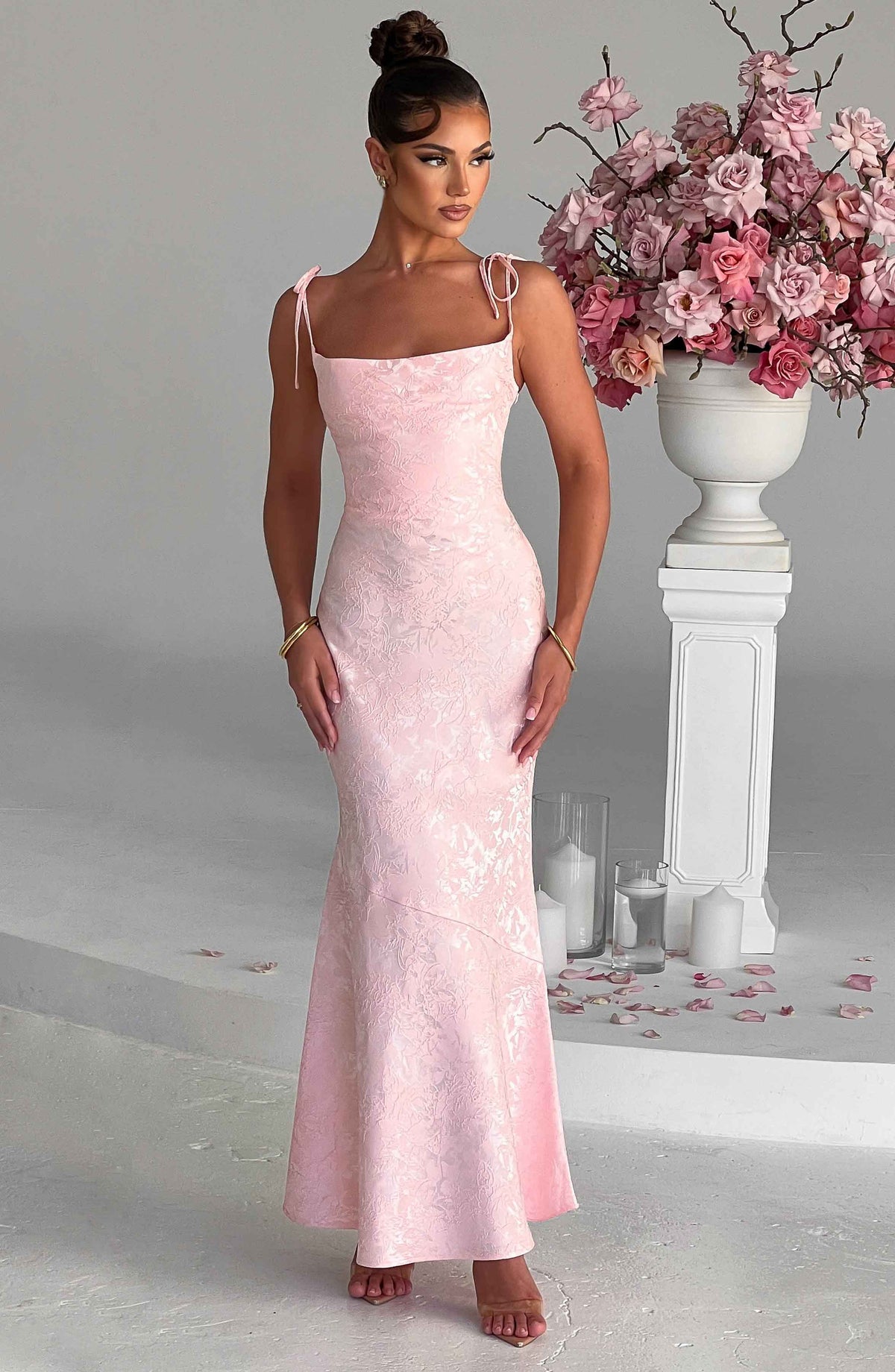 Elwyn - Floral Jacquard Maxi Dress