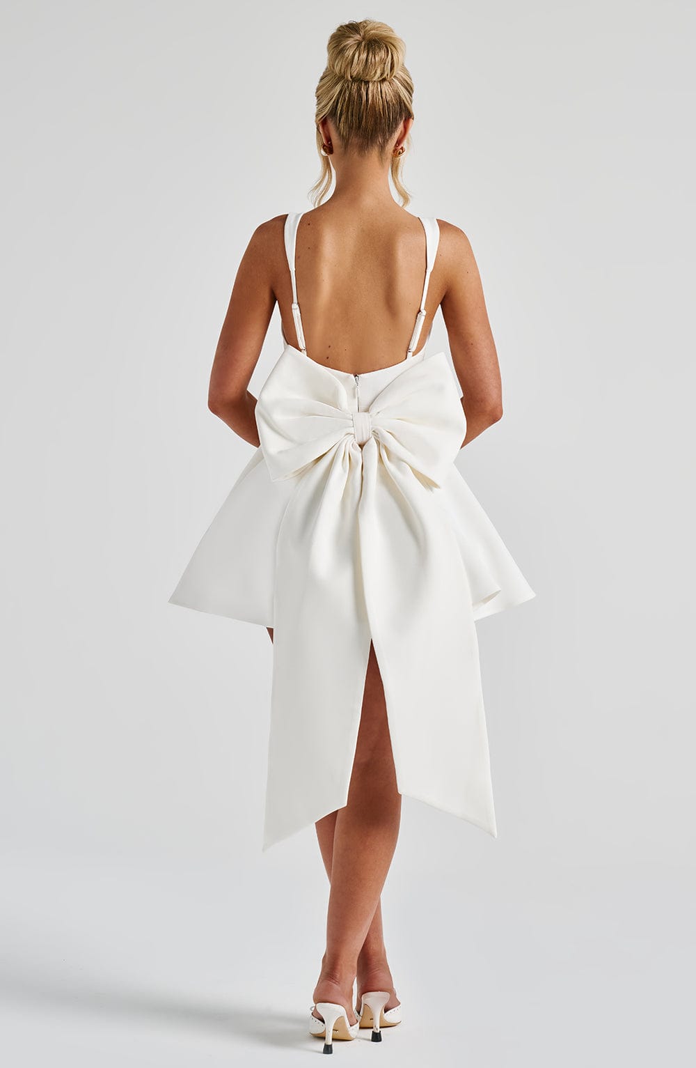 Ingrid - Ivory Tulle-Lined Mini Dress
