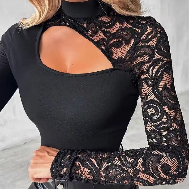 Solene - Lace Sleeve Top